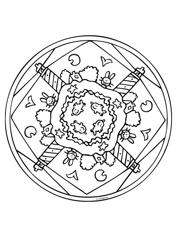 37 Easy Cute Mandala Coloring Pages Printable 18