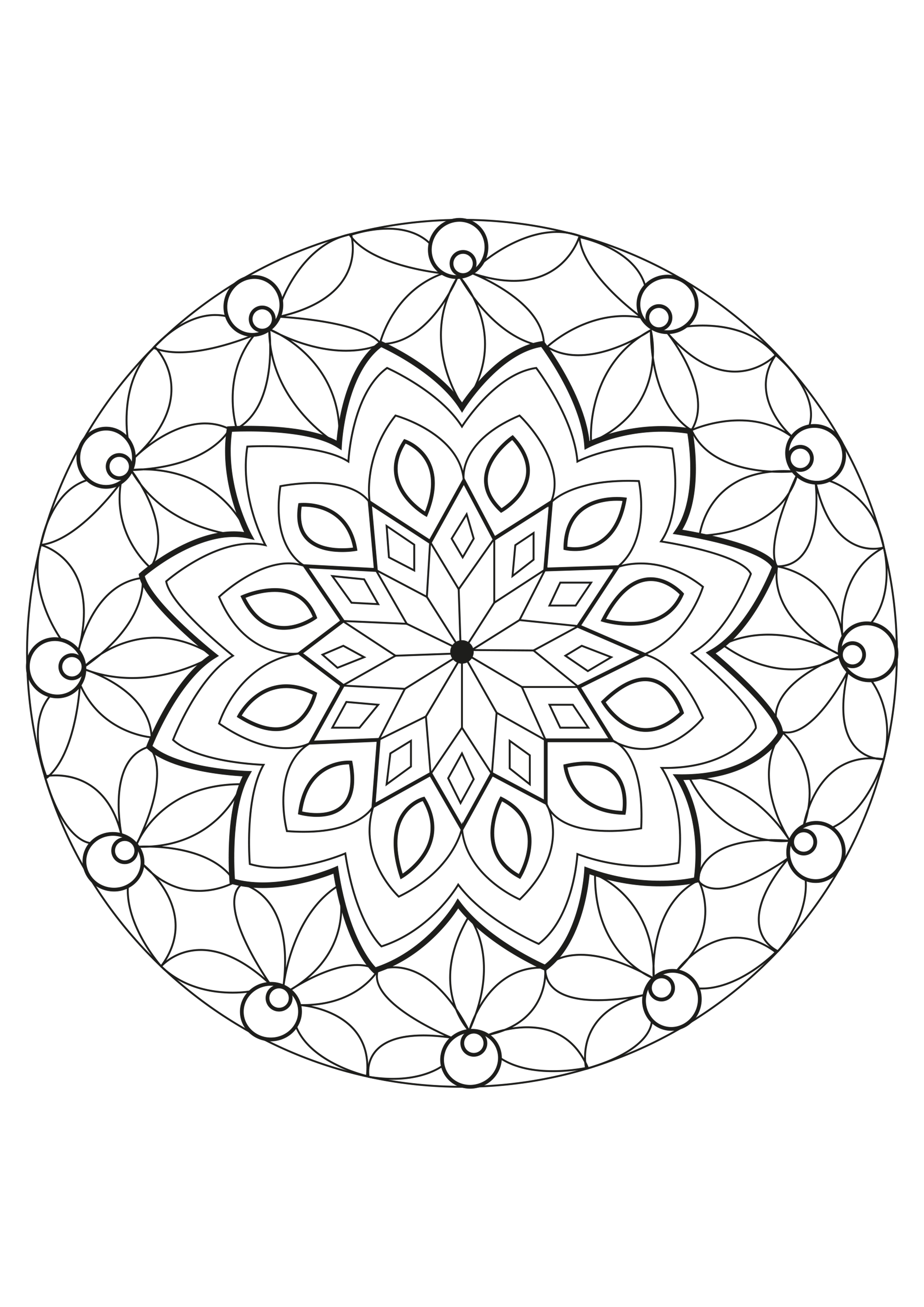 37 Easy Cute Mandala Coloring Pages Printable 2