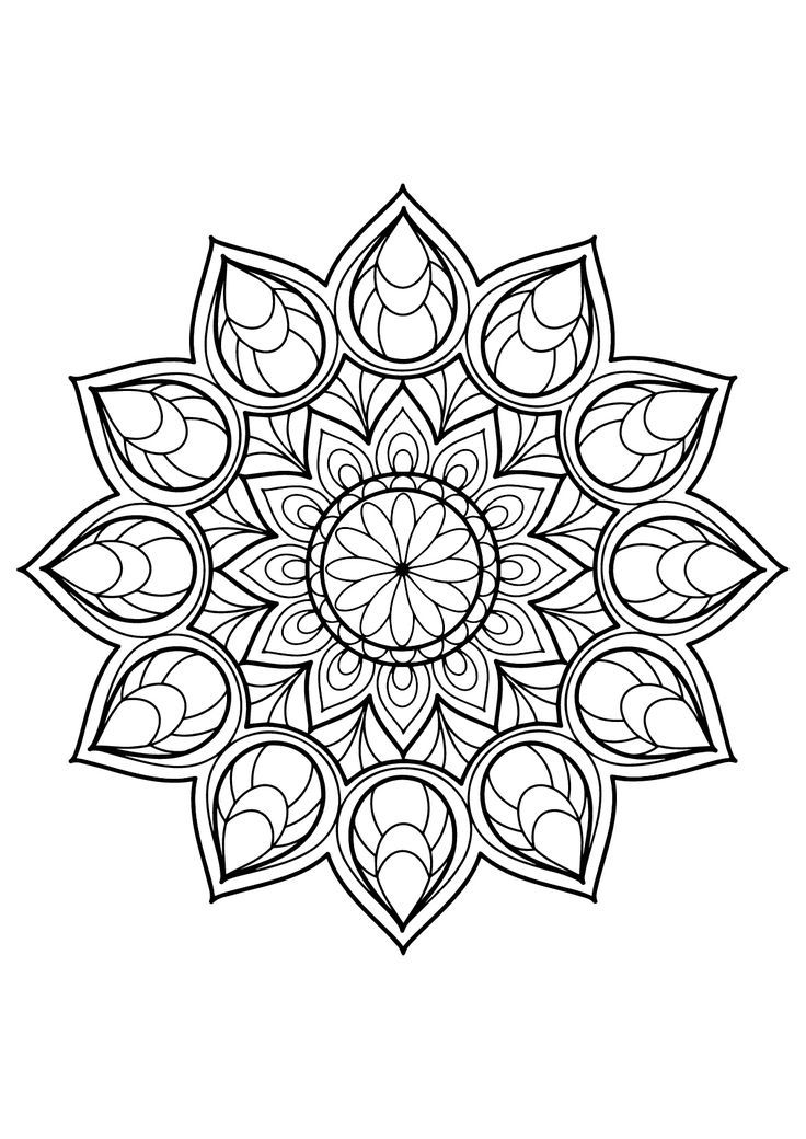 easy cute mandala coloring pages printable jpg