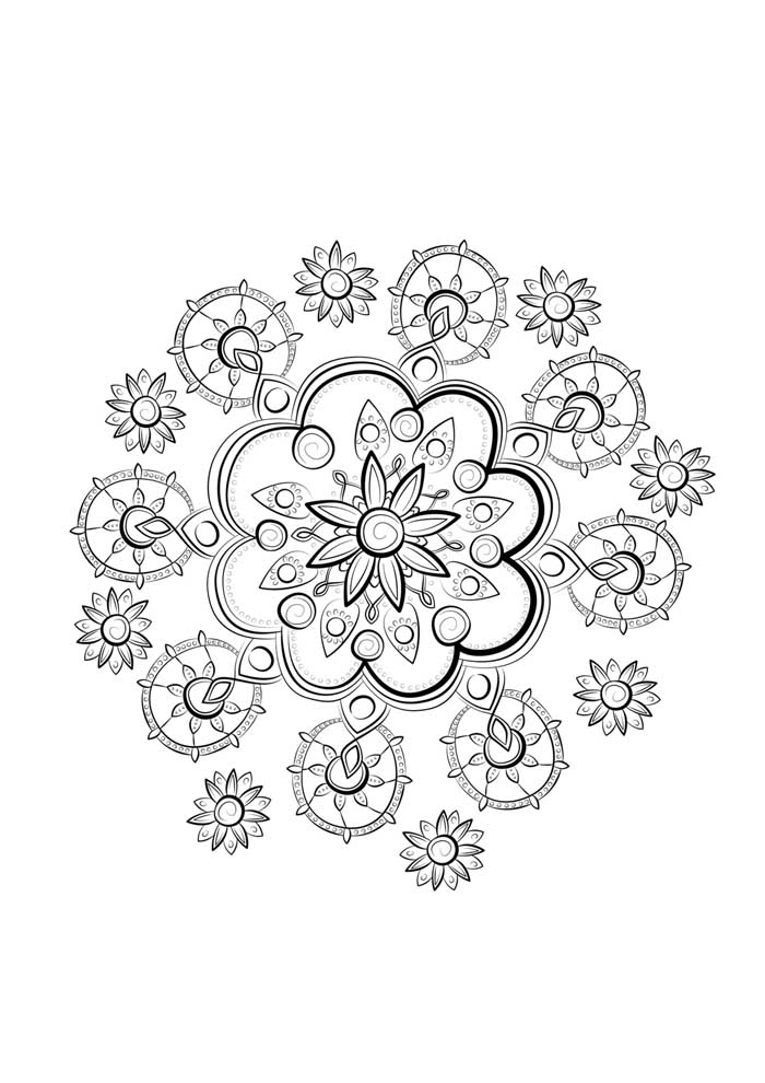 easy cute mandala coloring pages printable jpg