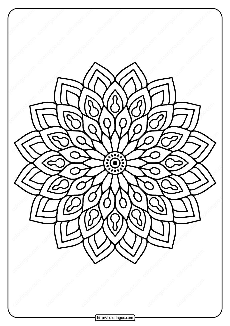 37 Easy Cute Mandala Coloring Pages Printable 33