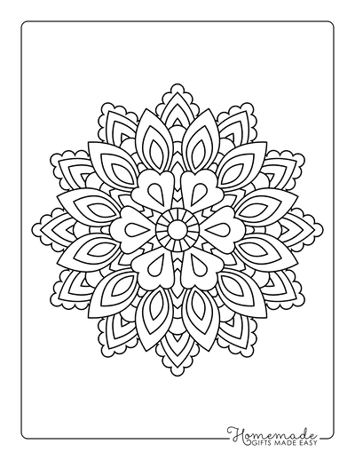 37 Easy Cute Mandala Coloring Pages Printable 7