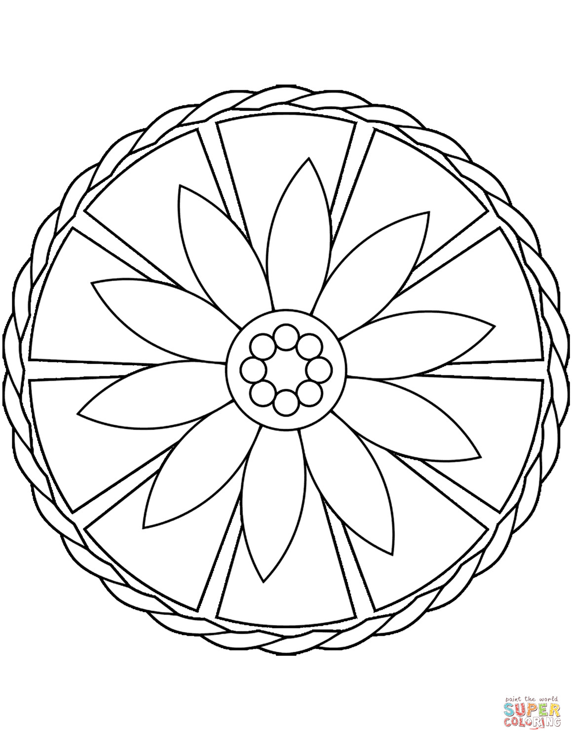 37 Easy Cute Mandala Coloring Pages Printable 9