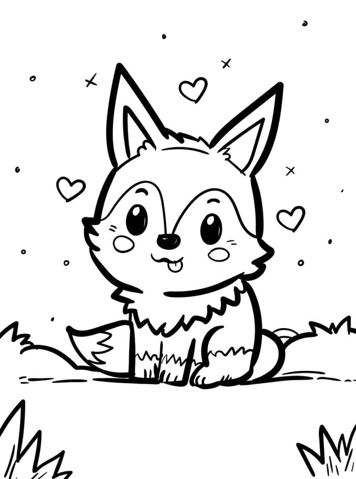 fox cute coloring pages printable jpg