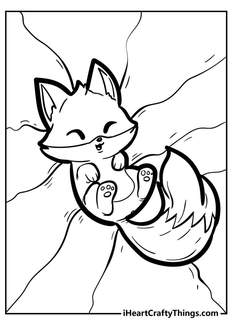 37 Fox Cute Coloring Pages Printable 28