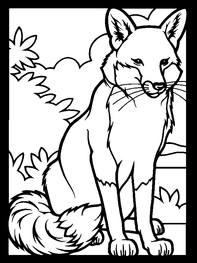 37 Fox Cute Coloring Pages Printable 7