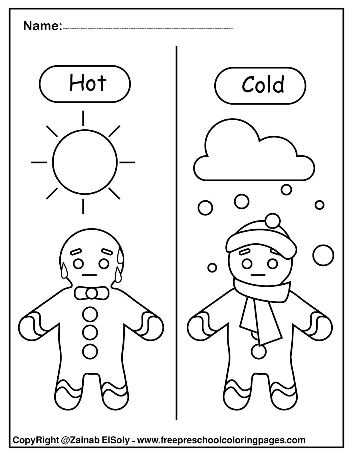 37 Hot and Cold Coloring Pages Printable 3