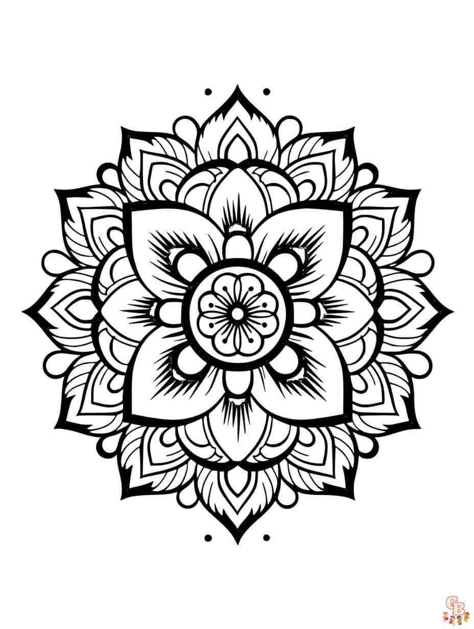 38 Easy Mandala Coloring Pages to Print Printable 14