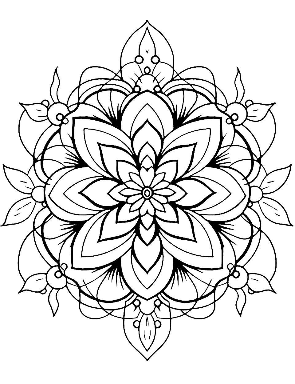 38 Easy Mandala Coloring Pages to Print Printable 15