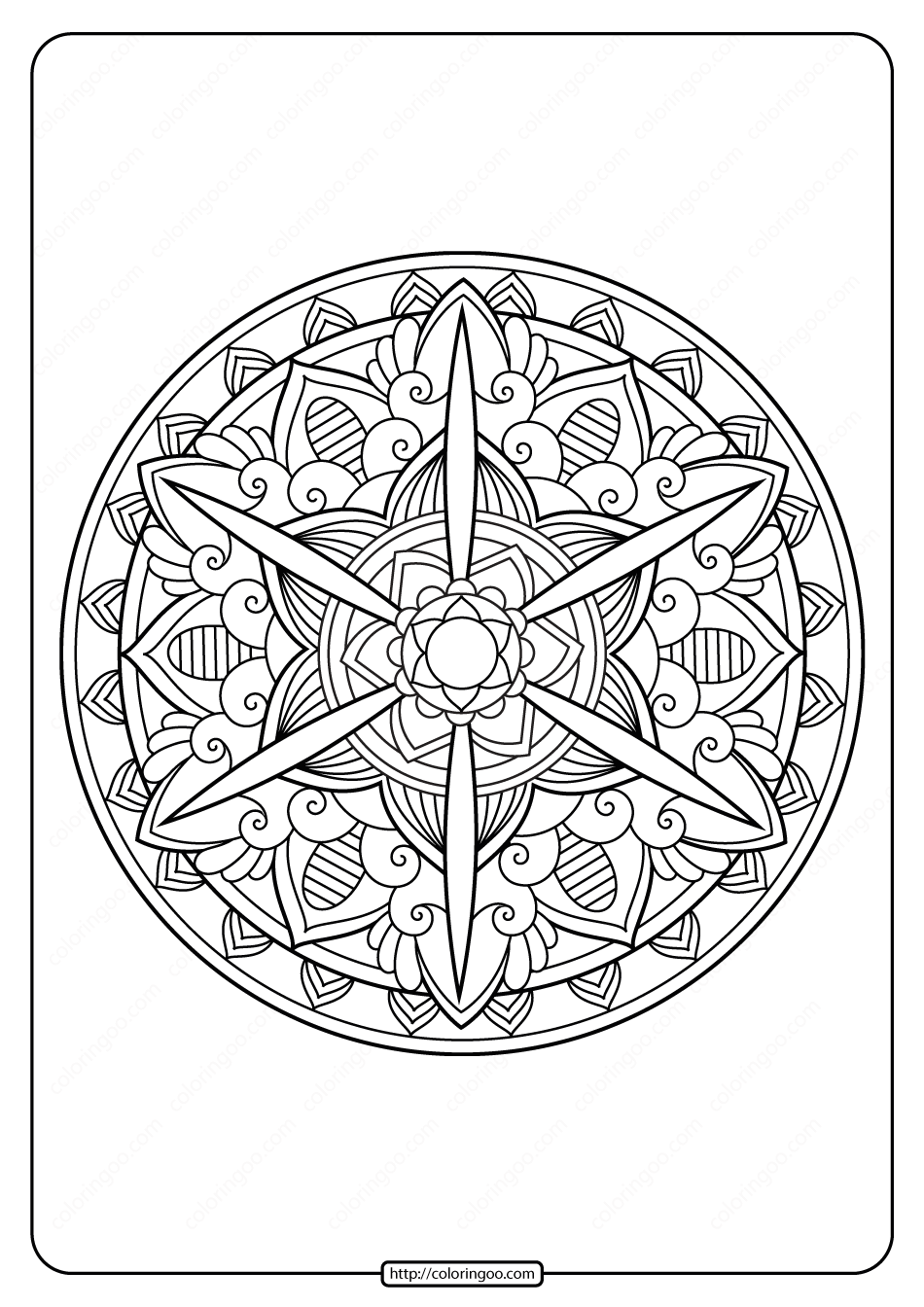 38 Easy Mandala Coloring Pages to Print Printable 18