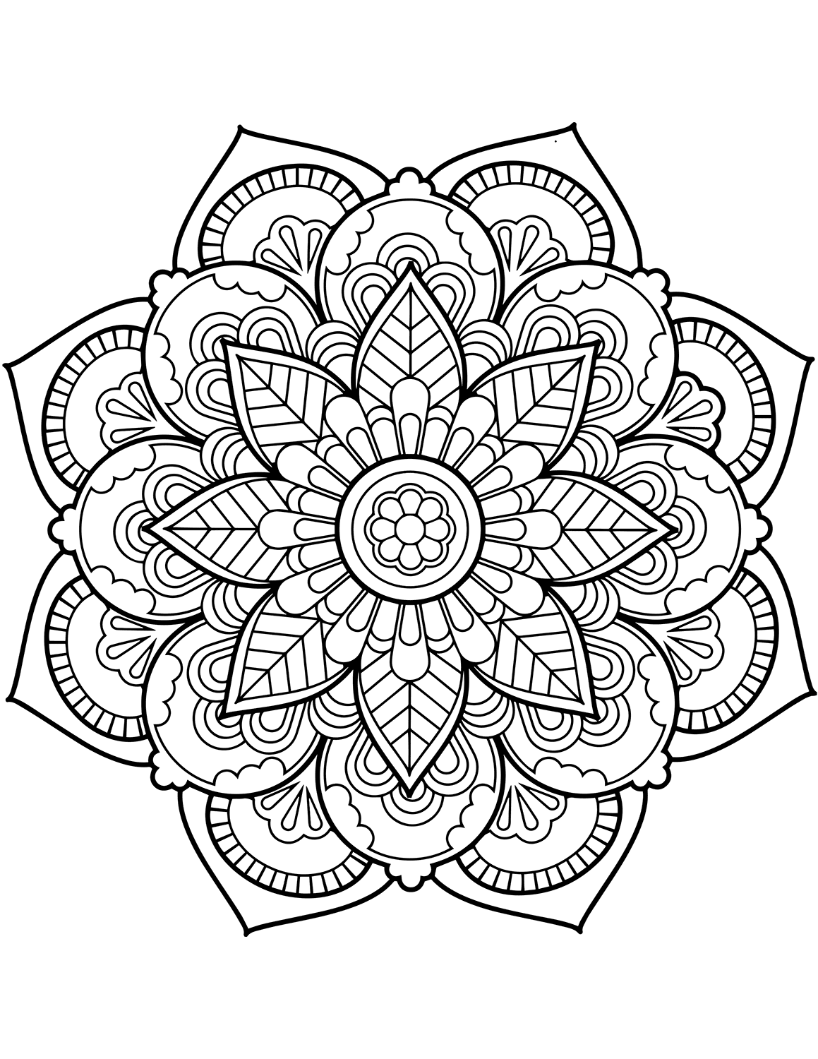 38 Easy Mandala Coloring Pages to Print Printable 2