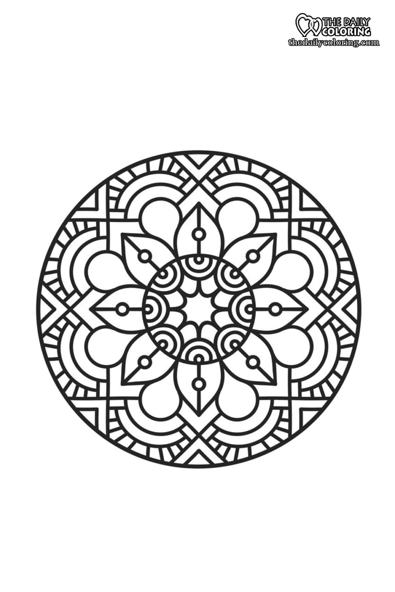 38 Easy Mandala Coloring Pages to Print Printable 24