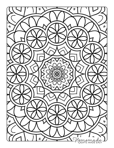 easy mandala coloring pages to print printable jpg