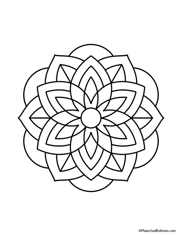 easy mandala coloring pages to print printable jpg