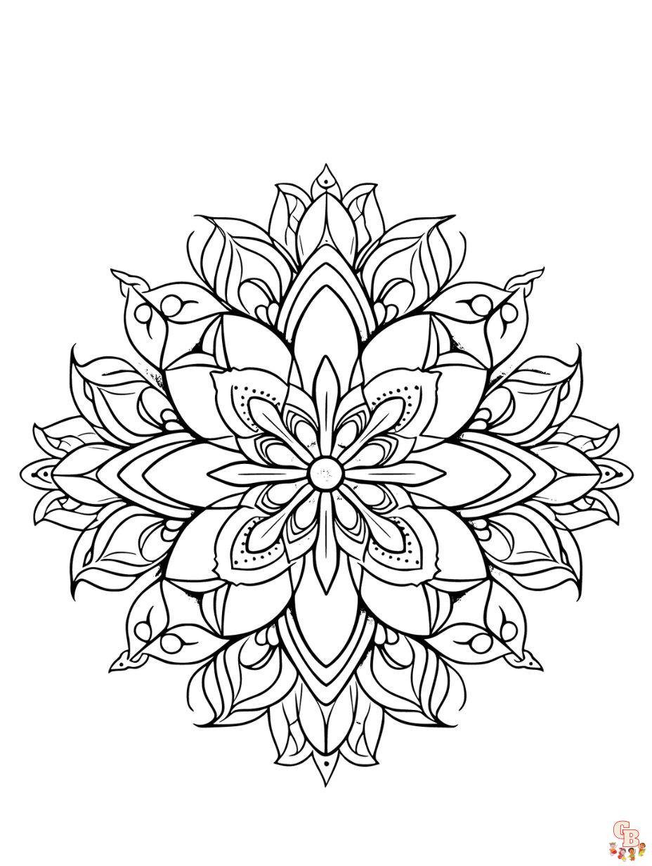 38 Easy Mandala Coloring Pages to Print Printable 32