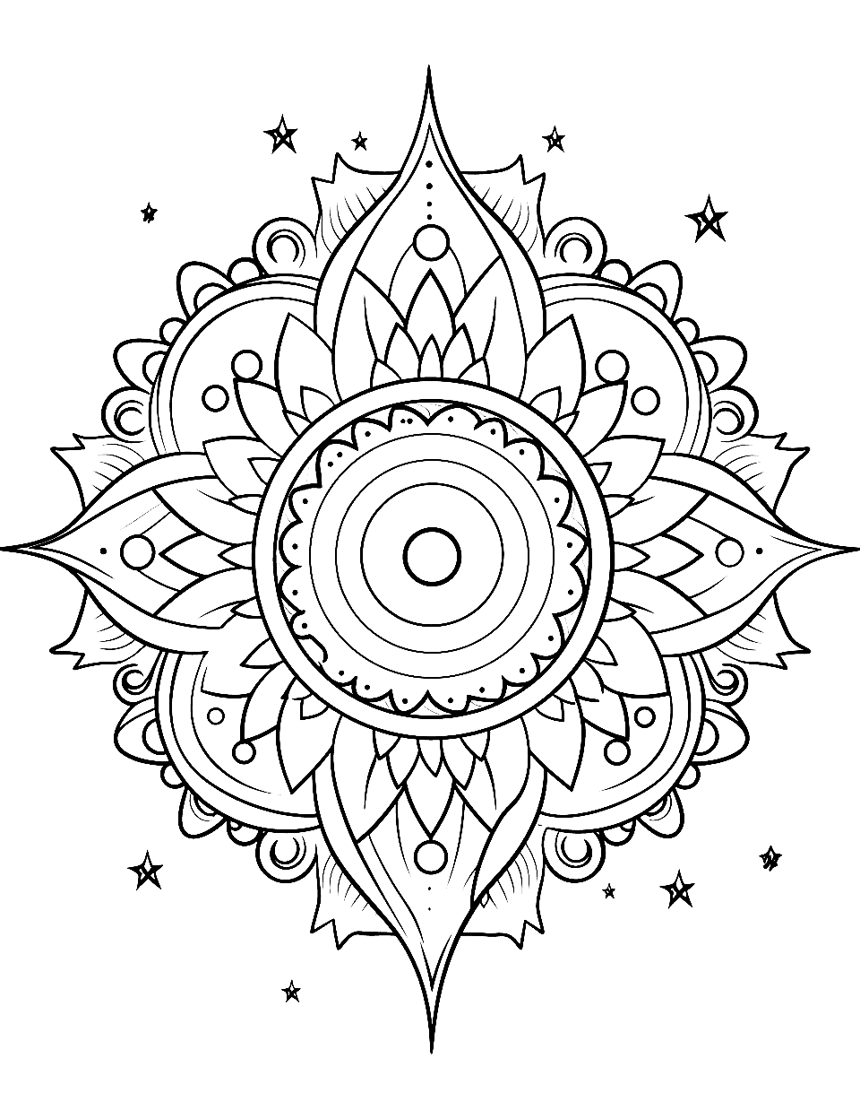 38 Easy Mandala Coloring Pages to Print Printable 5