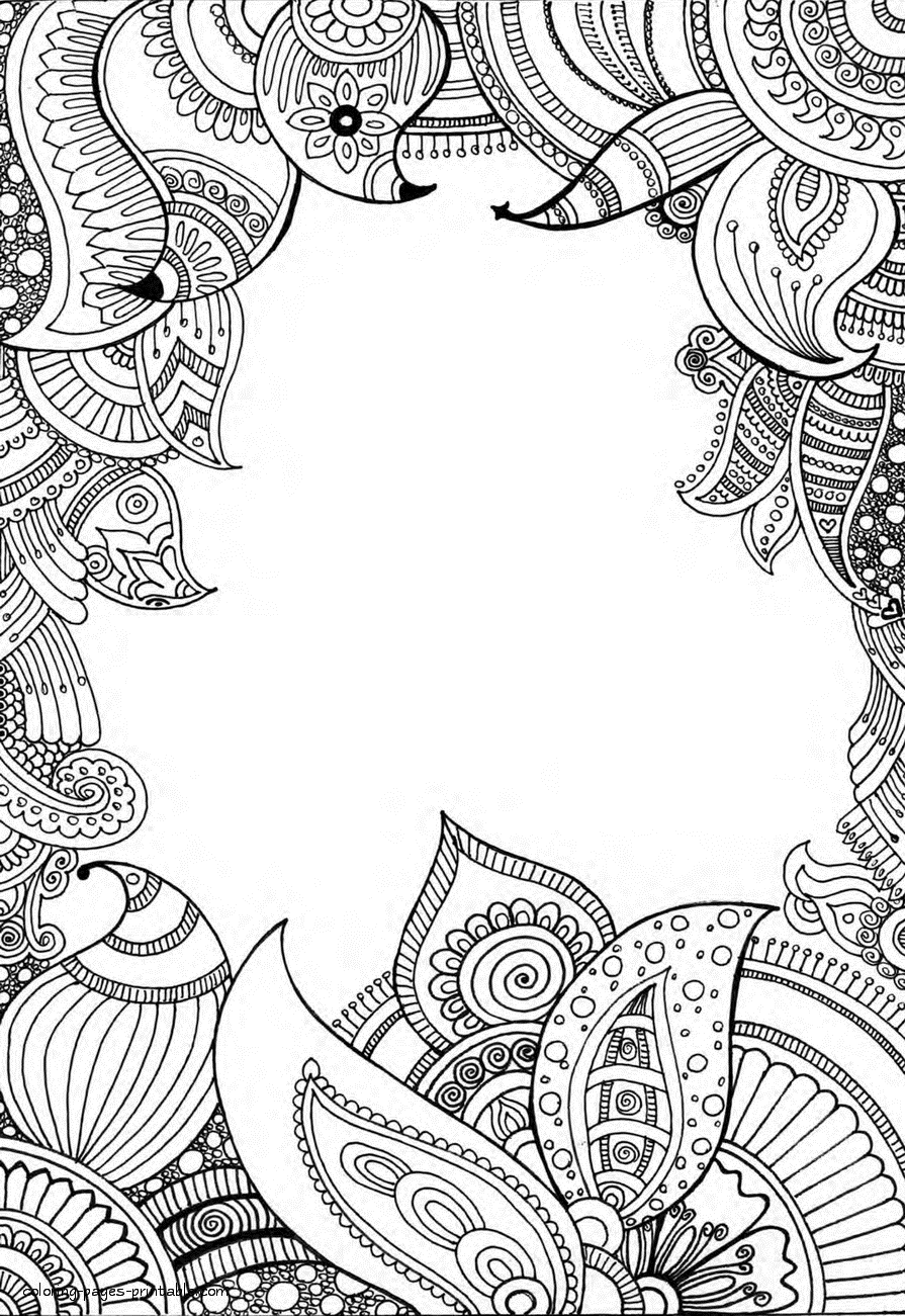 70+ Bright Complex Abstract Coloring Pages Printable