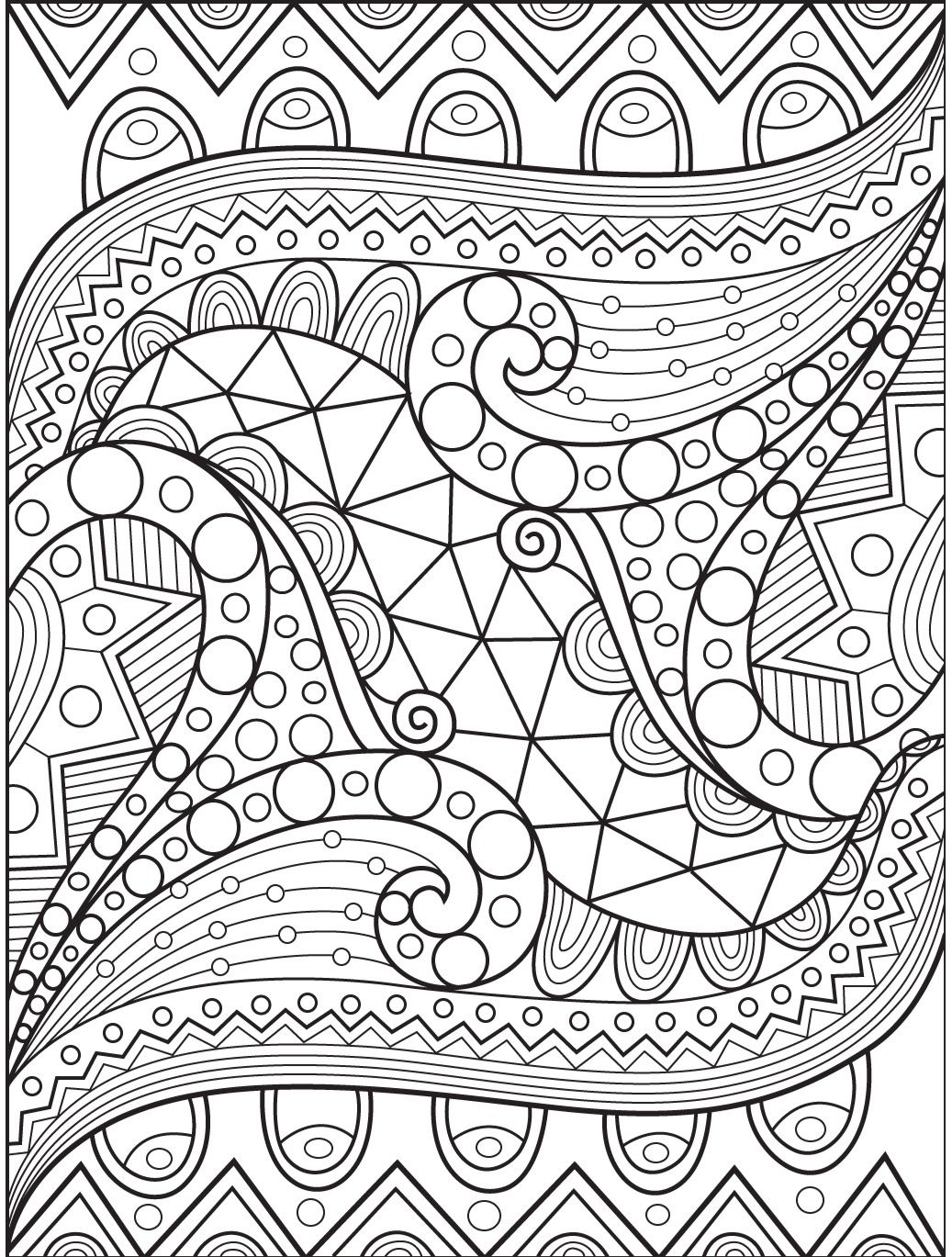 130+ Captivating Complex Abstract Coloring Pages Printable