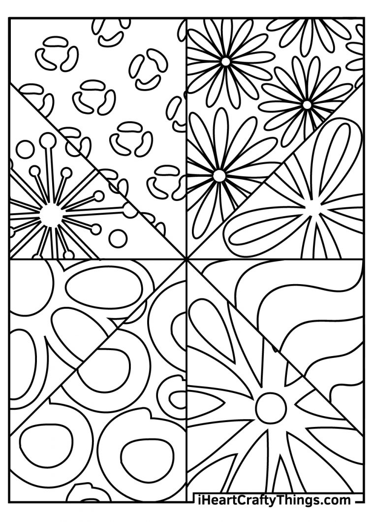 54+ Charming Abstract Adult Coloring Pages Printable