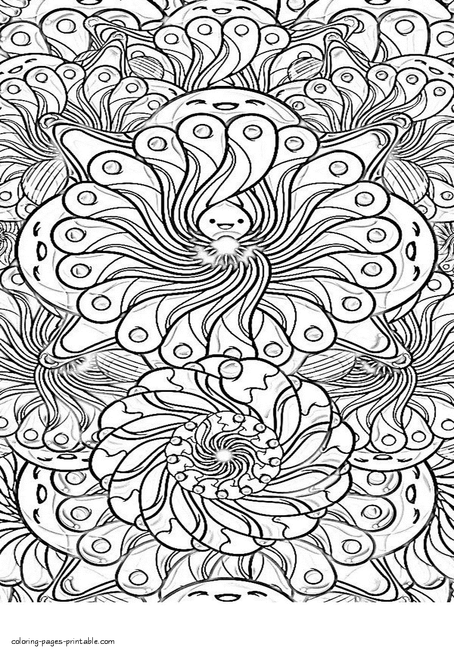 155+ Cute Abstract Adult Coloring Pages Printable