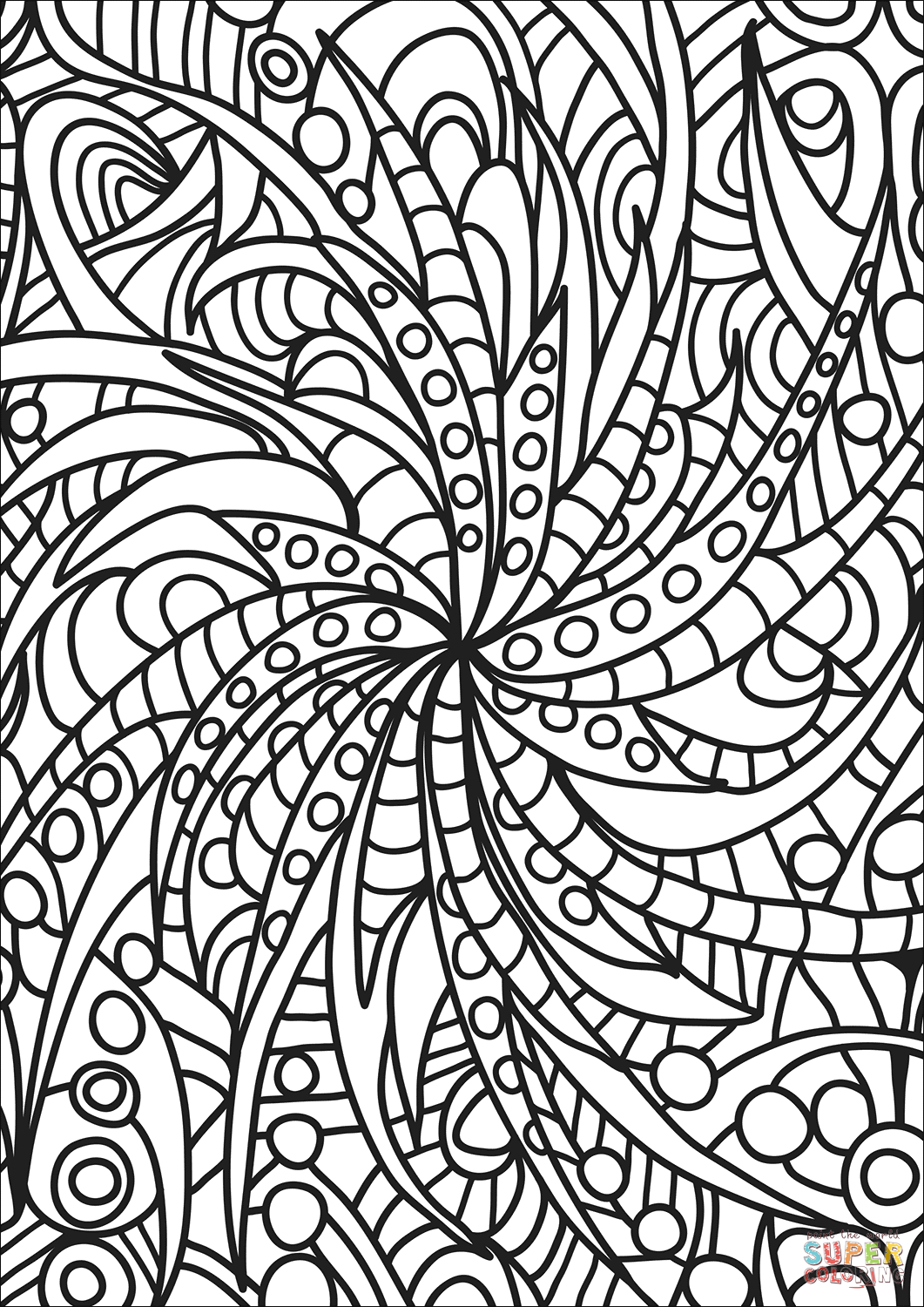 40+ Brightening Complex Abstract Coloring Pages Printable