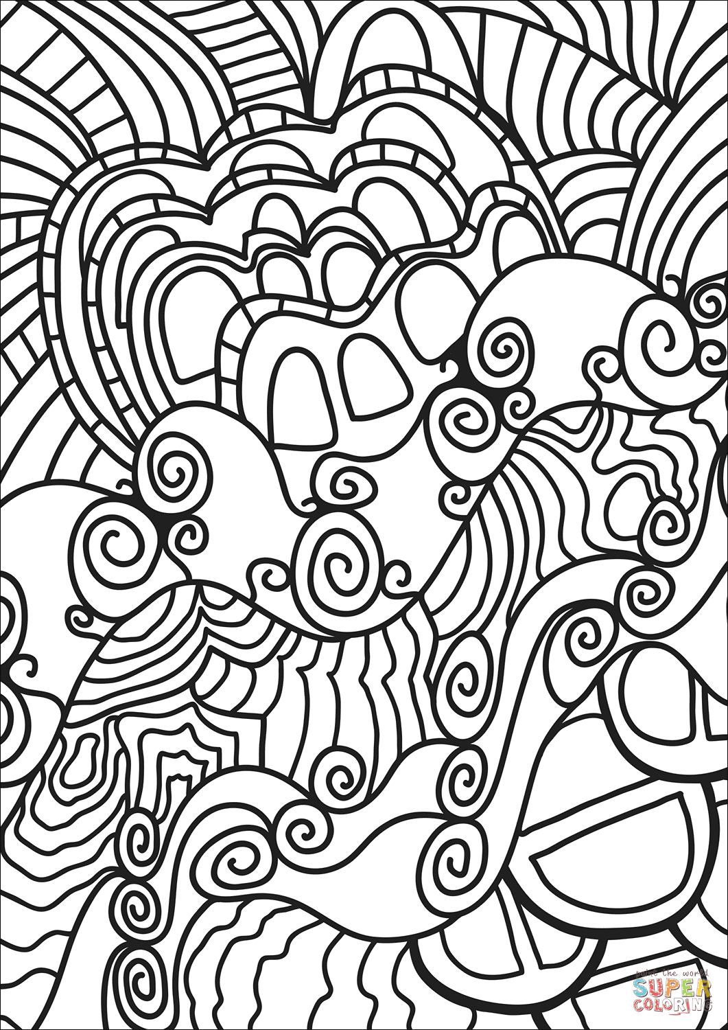 abstract doodle coloring page png jpg