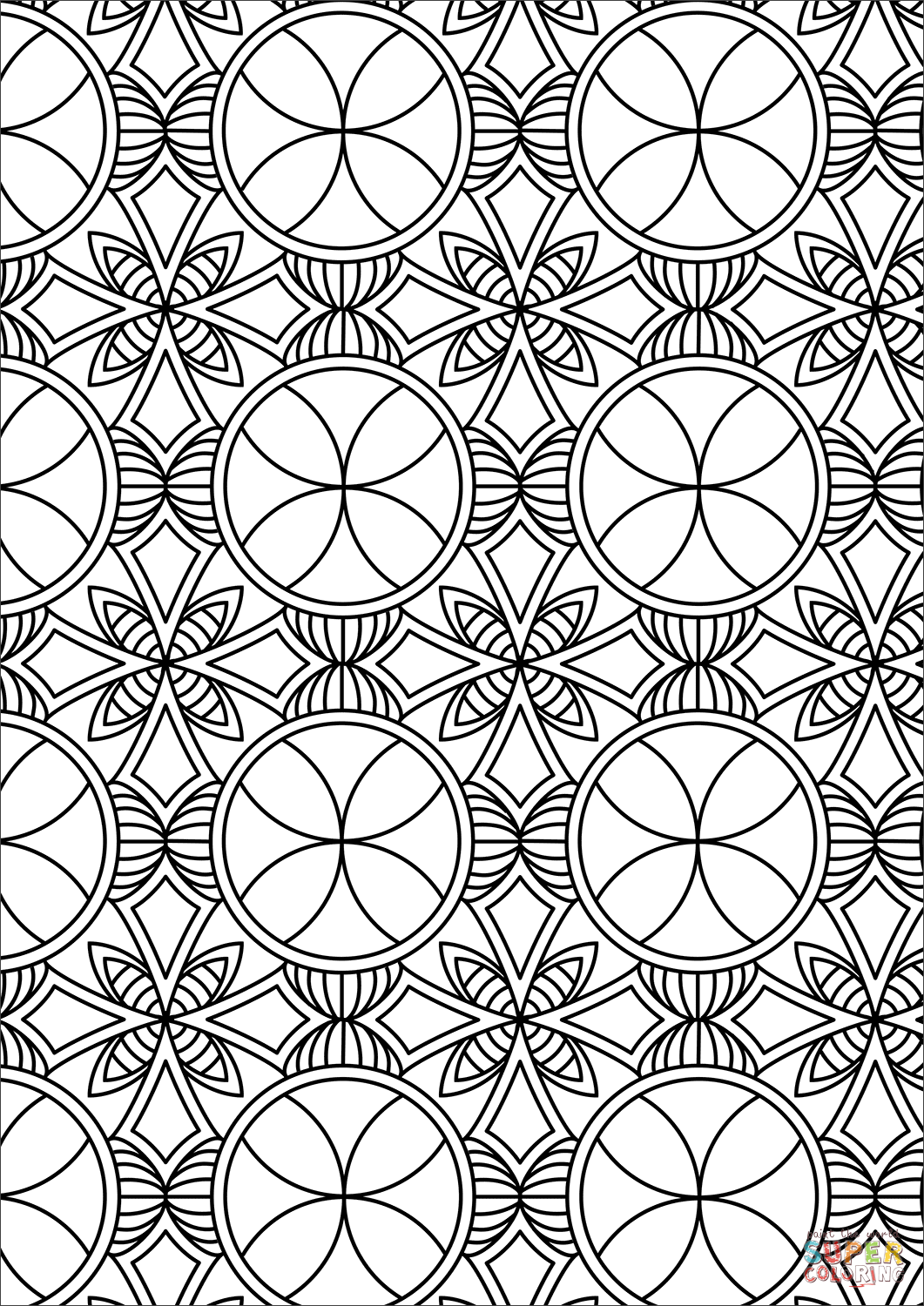 abstract pattern coloring page png jpg