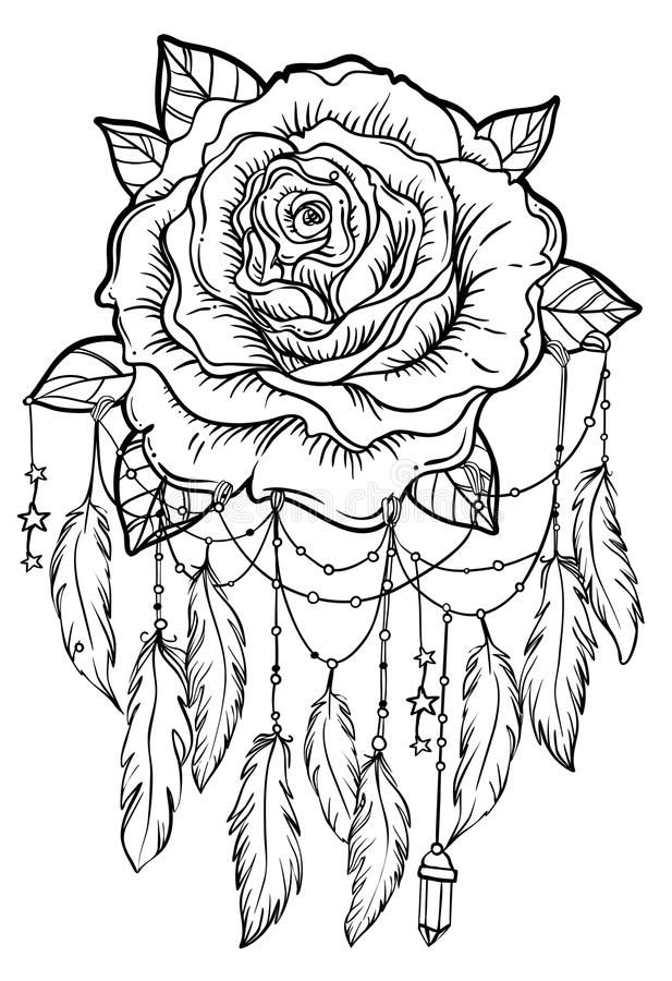 112+ Artistic Detailed Rose Coloring Pages Printable