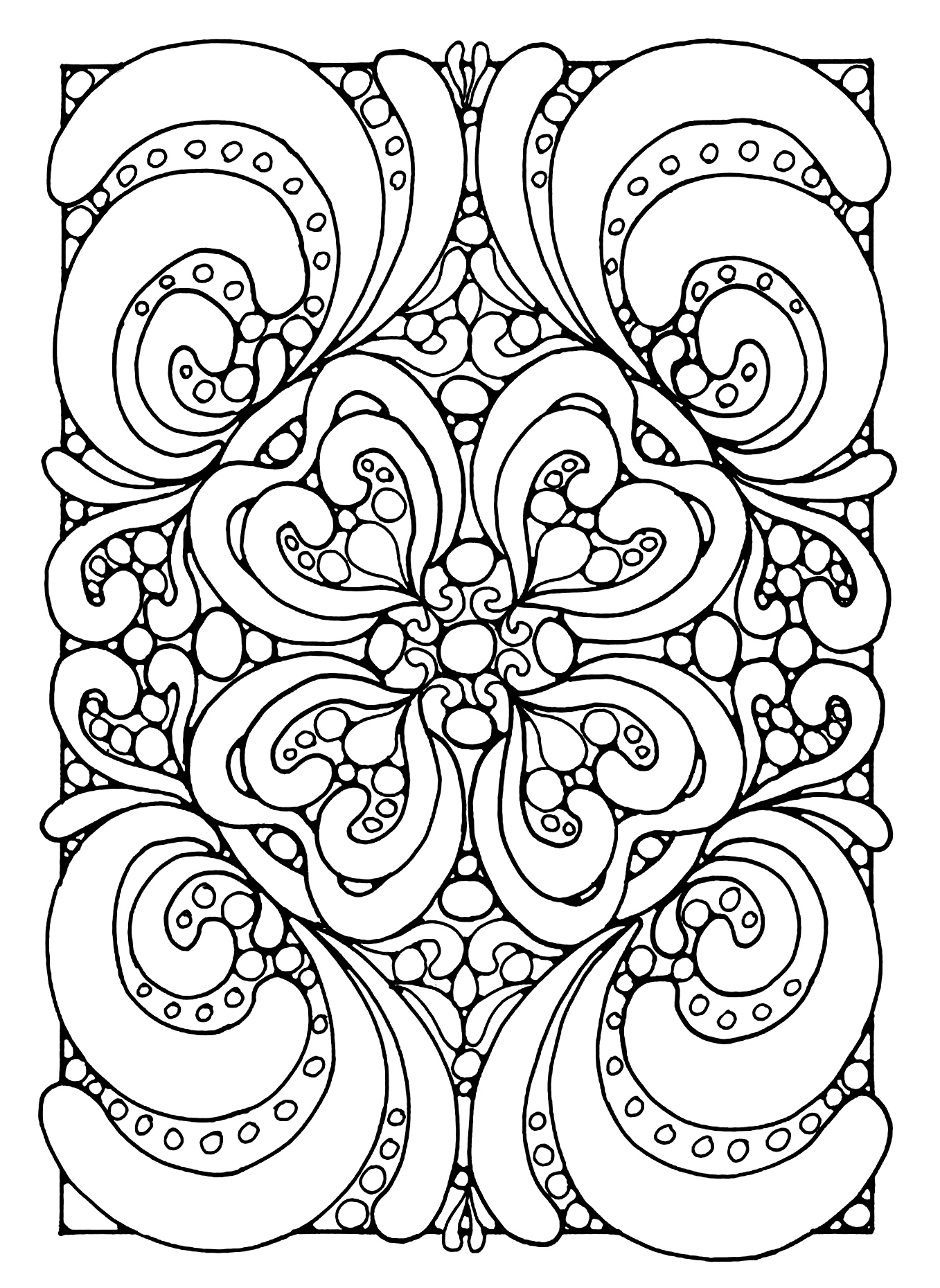 191+ Dazzling Abstract Adult Coloring Pages Printable