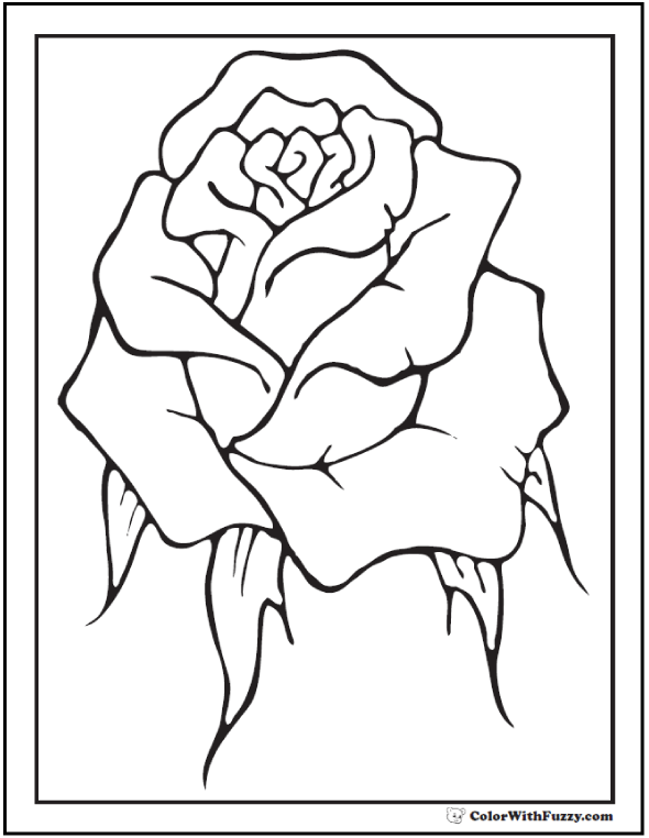 coloring page new rose png jpg