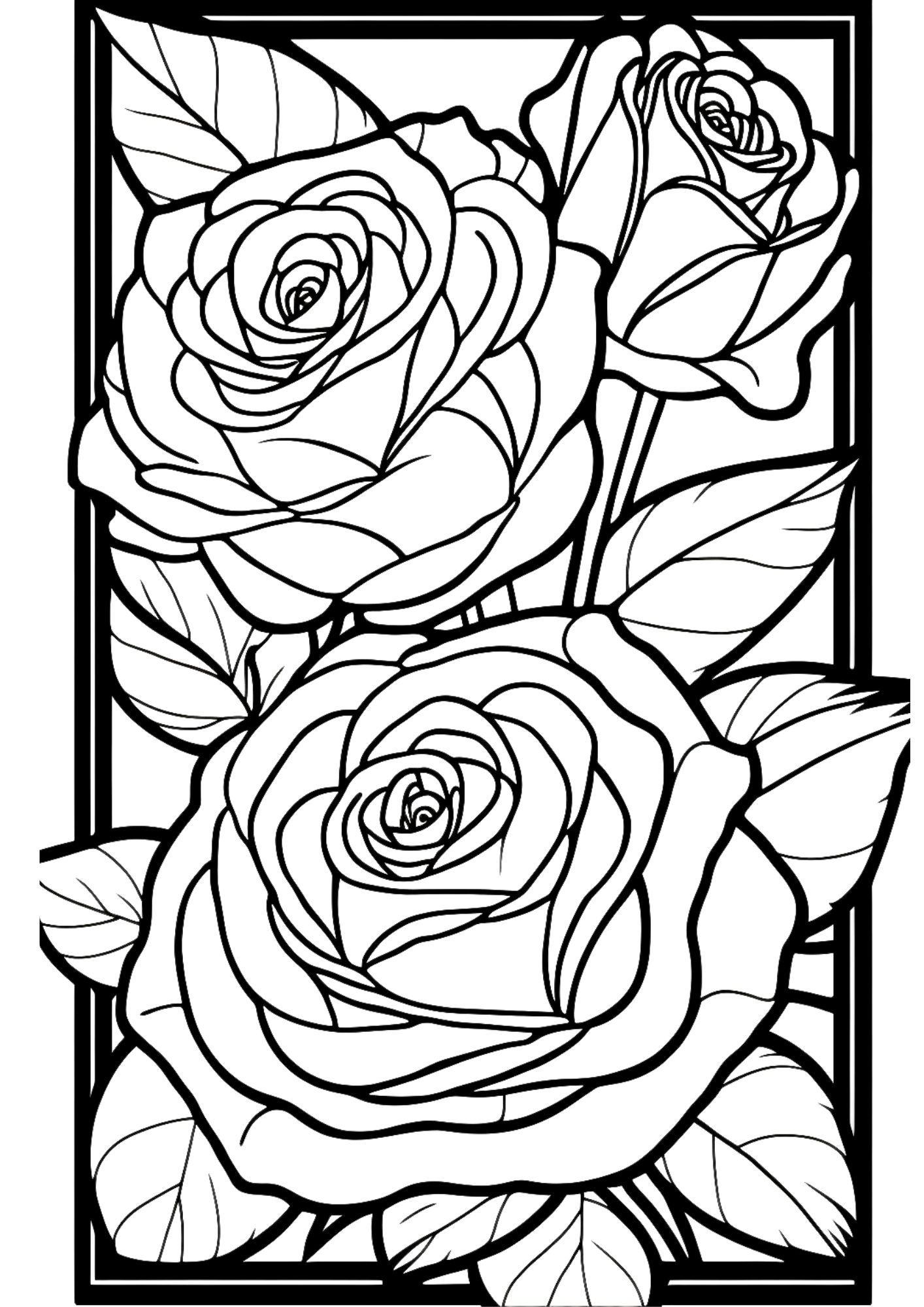 coloring page of roses for adults jpg jpg