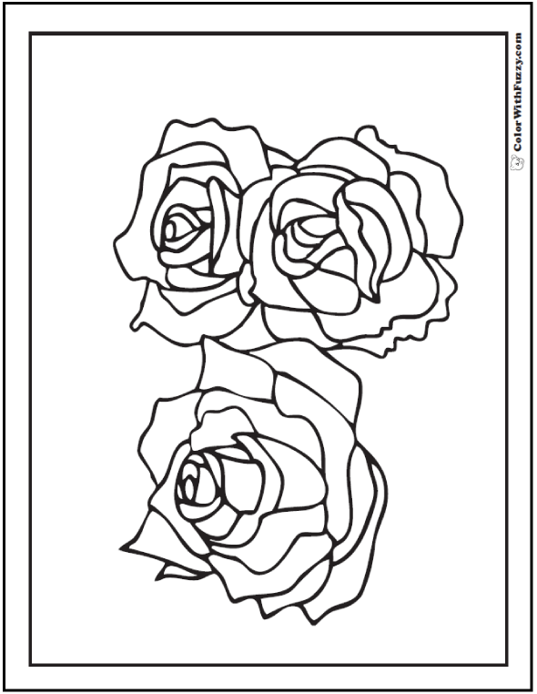 151+ Imaginative Detailed Rose Coloring Pages Printable