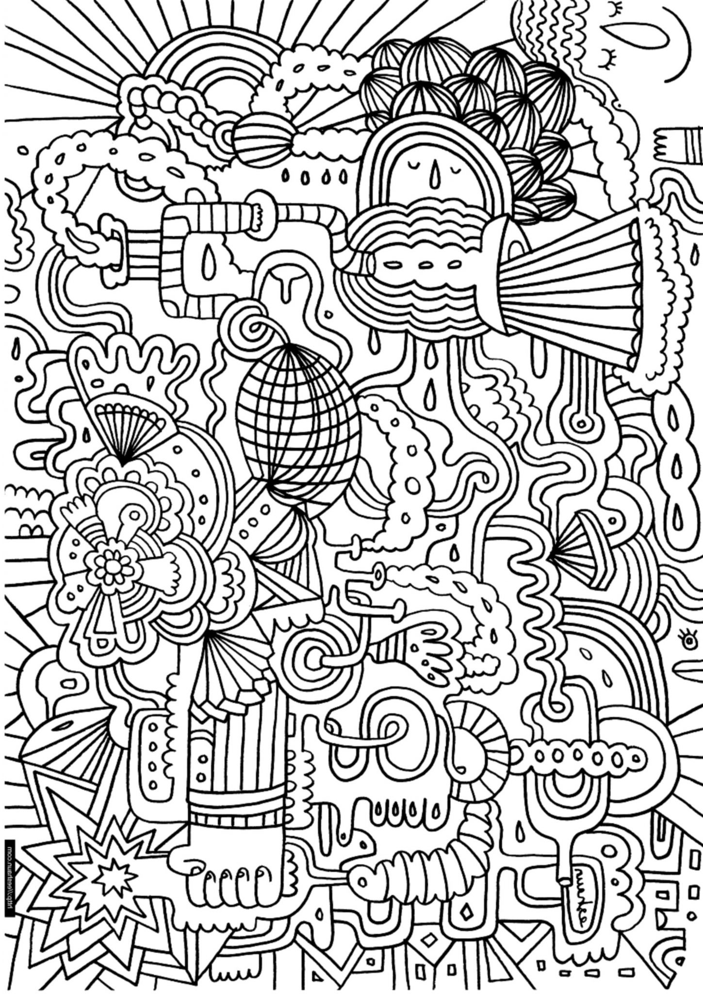 146+ Enchanting Complex Abstract Coloring Pages Printable