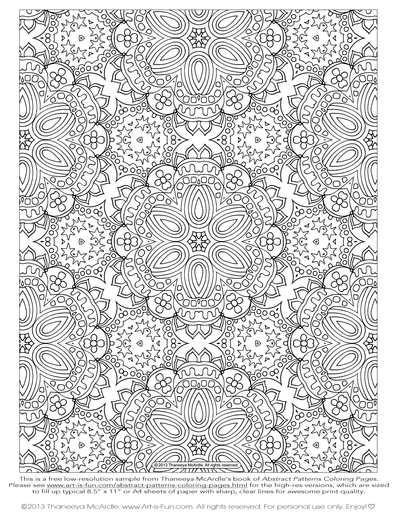 73+ Bright Detailed Pattern Coloring Pages Printable