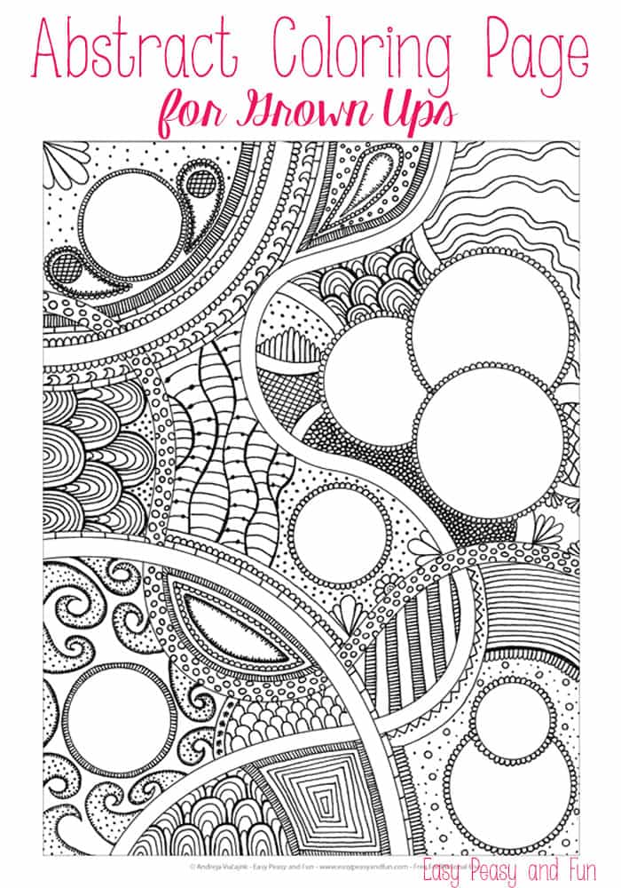 112+ Enchanting Abstract Adult Coloring Pages Printable