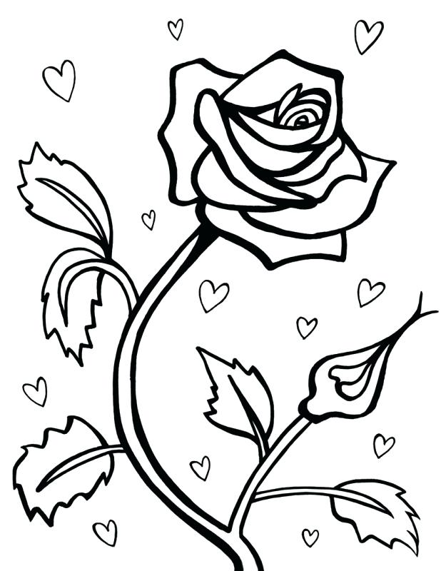 198+ Dazzling Detailed Rose Coloring Pages Printable