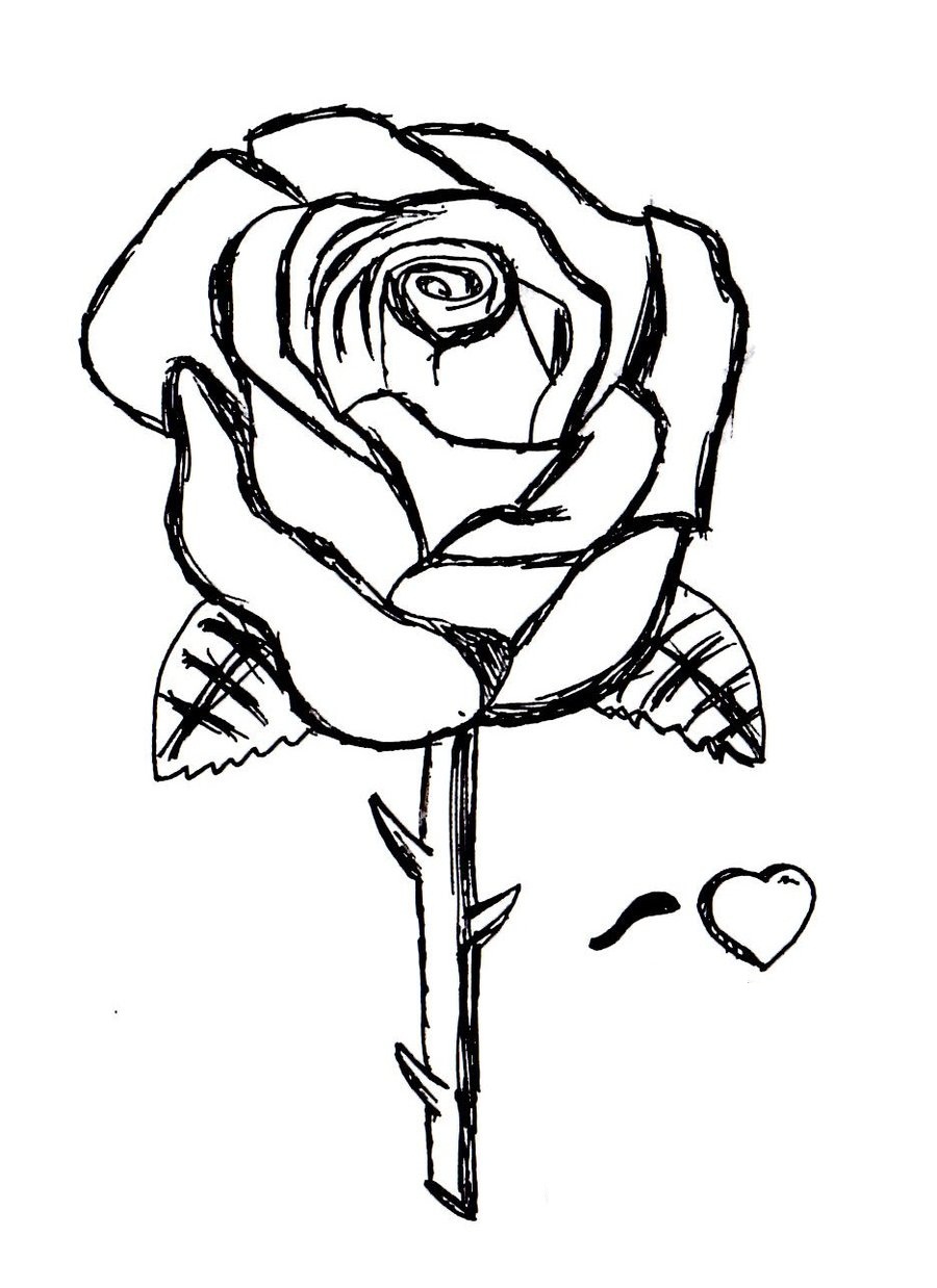 170+ Dazzling Detailed Rose Coloring Pages Printable