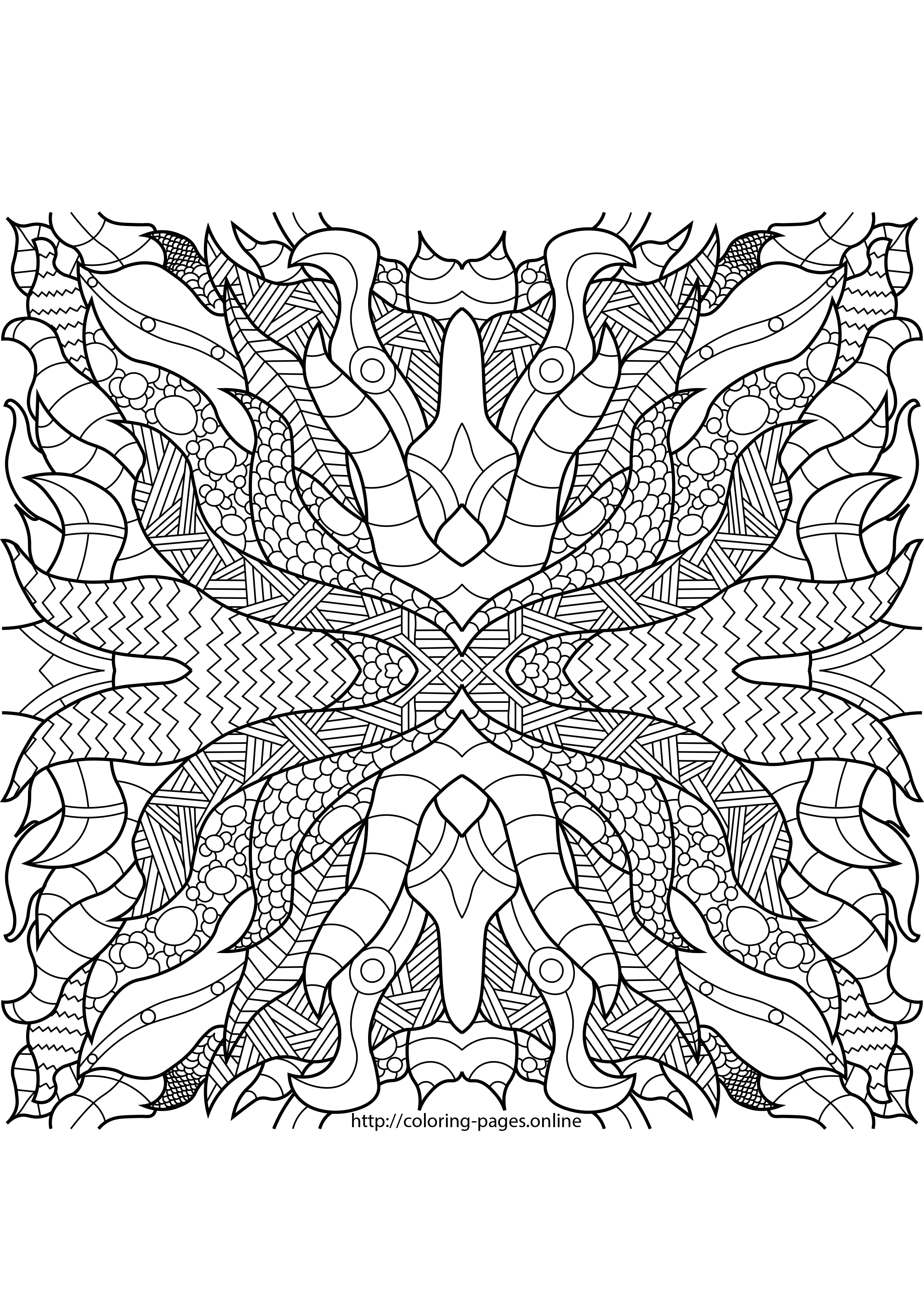 151+ Bright Complex Abstract Coloring Pages Printable