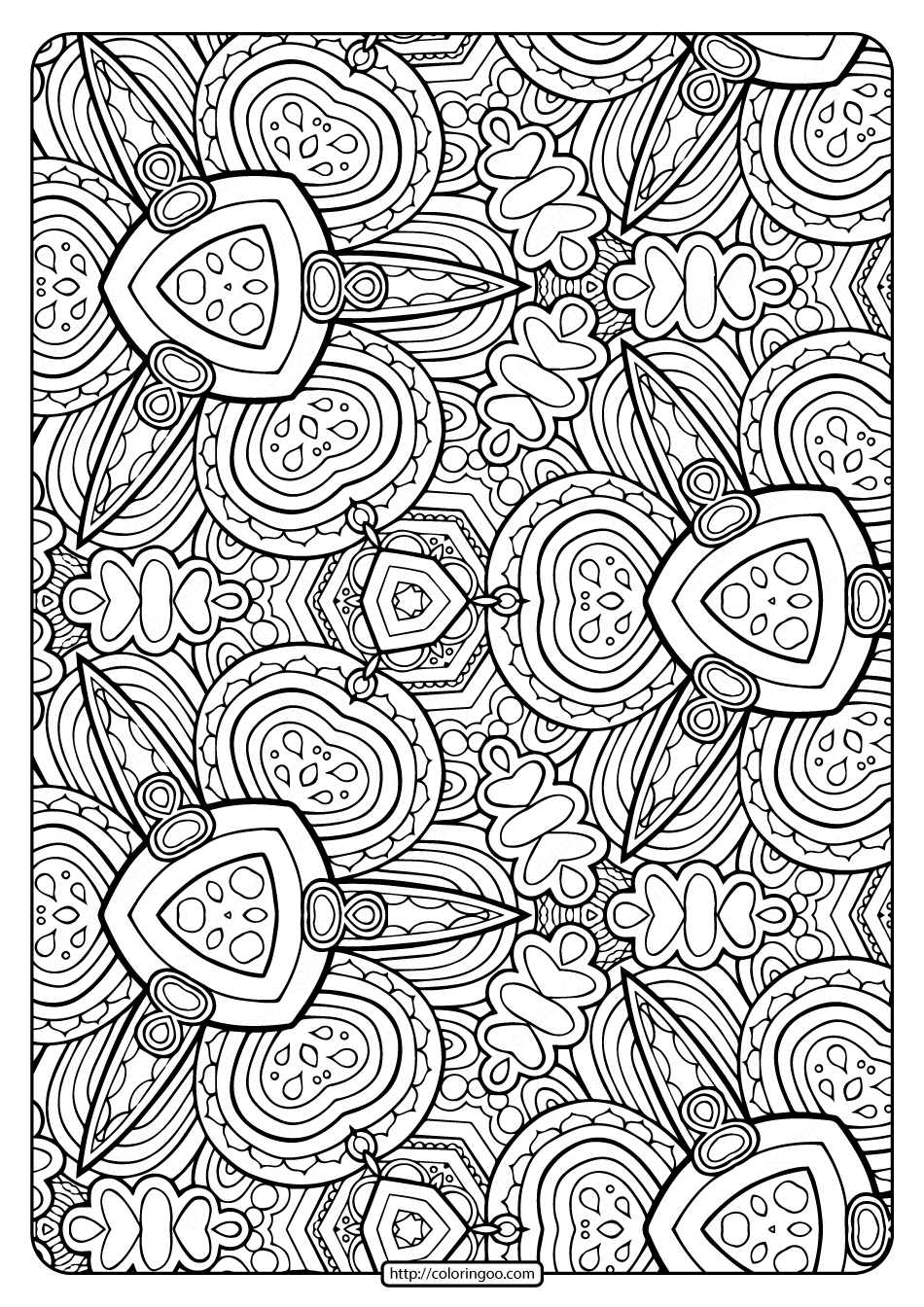 95+ Captivating Complex Abstract Coloring Pages Printable