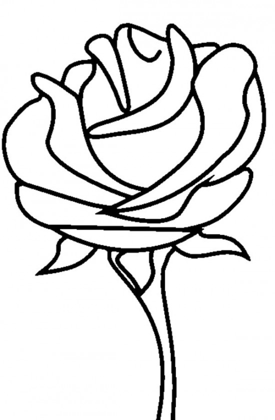 47+ Fantastic Detailed Rose Coloring Pages Printable