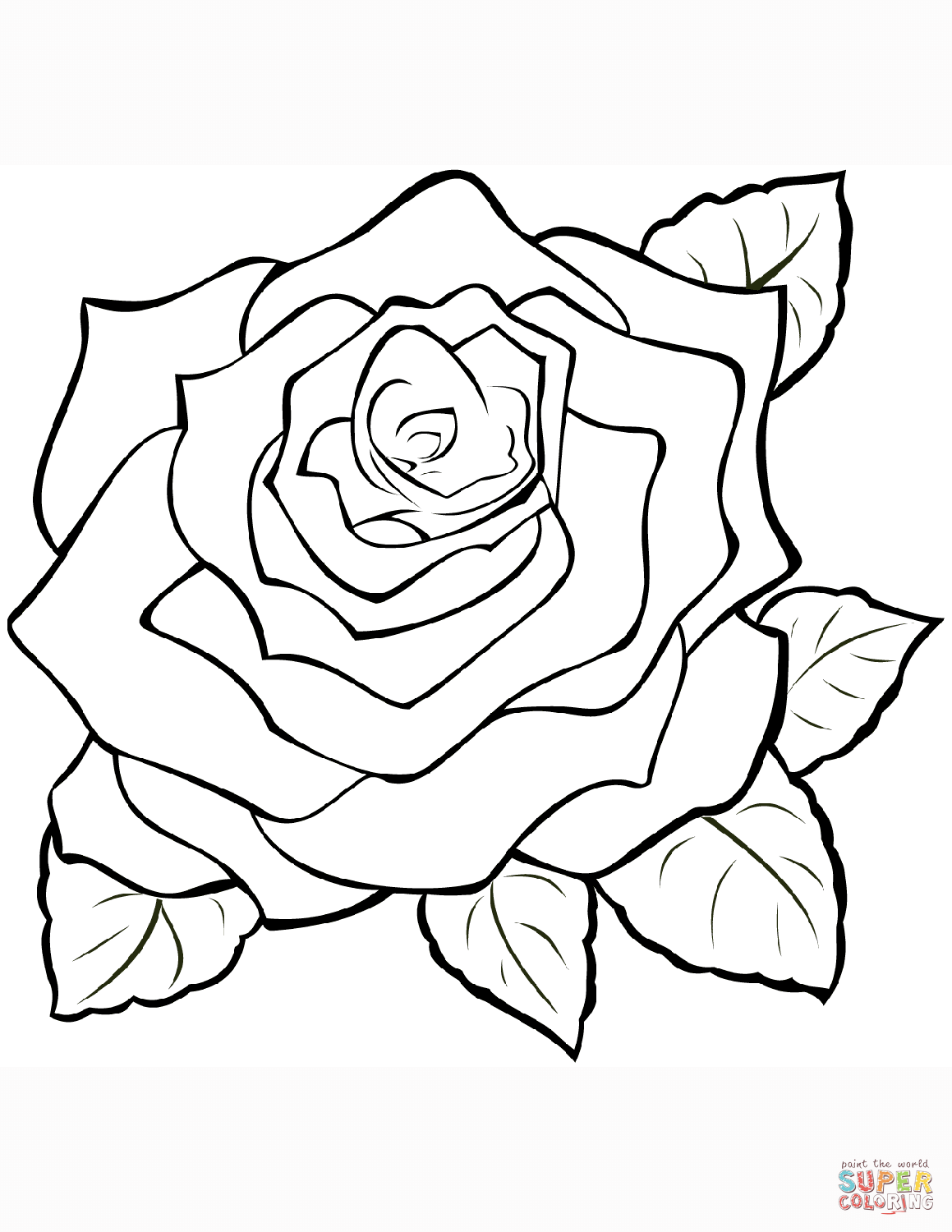 71+ Charming Detailed Rose Coloring Pages Printable