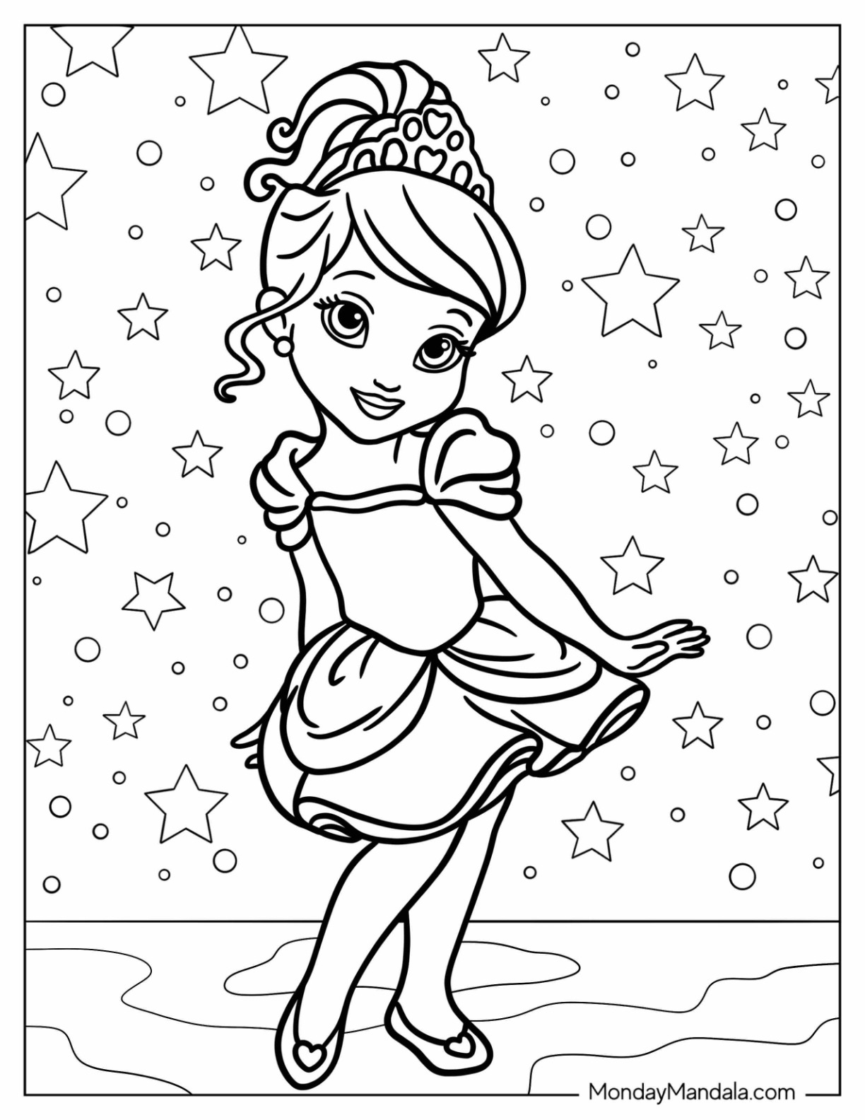 3+ Whimsical Princess Color Sheets Free Printable