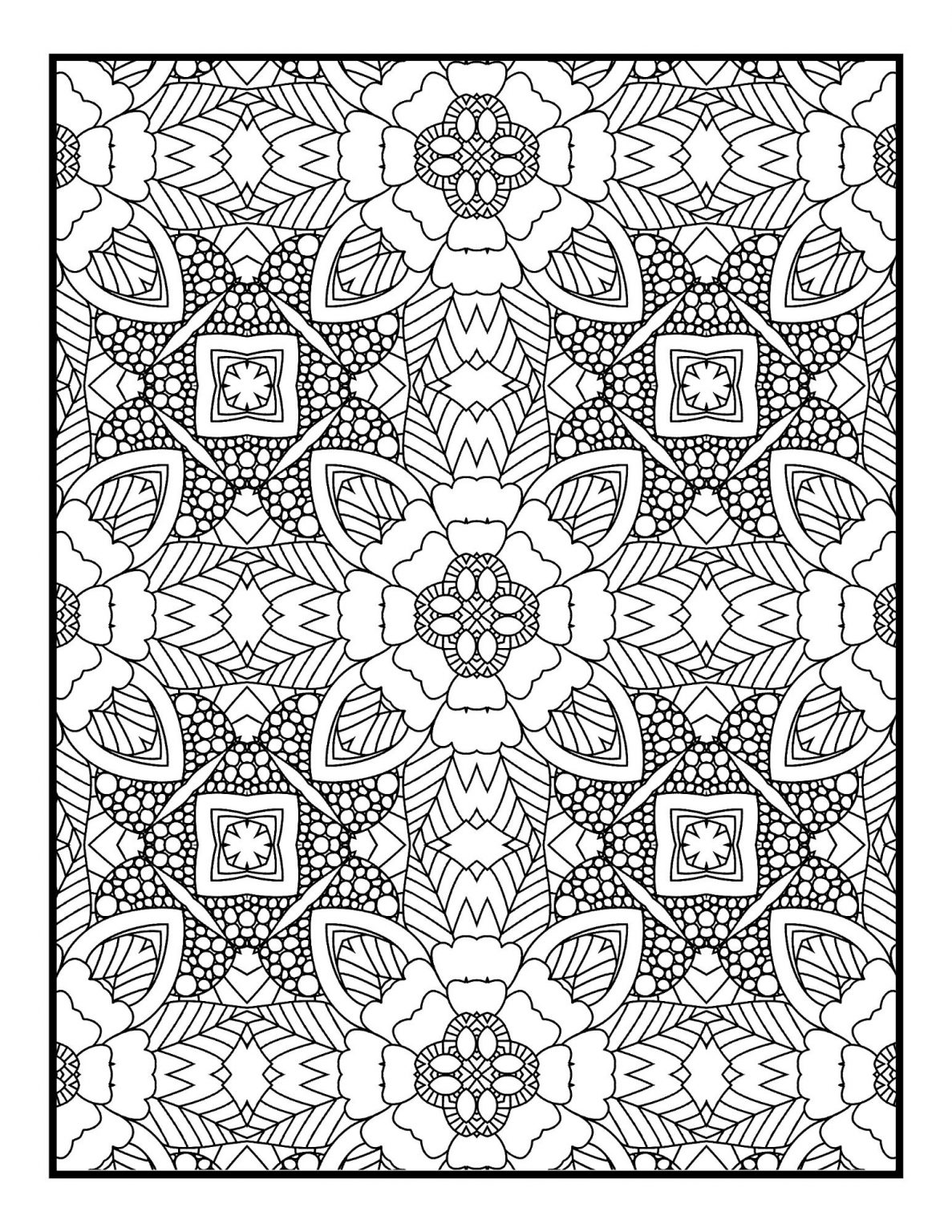 61+ Bright Fun Geometric Coloring Pages Printable