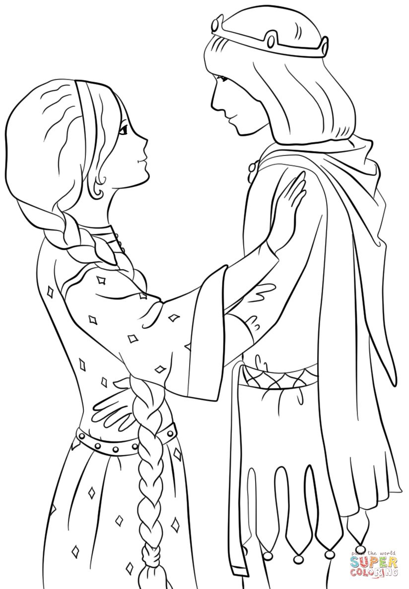 36+ Ultimate Anime Prince Kiss Princess Coloring Pages Printable