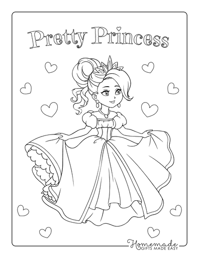 58+ Unique Princess Color Sheets Free Printable