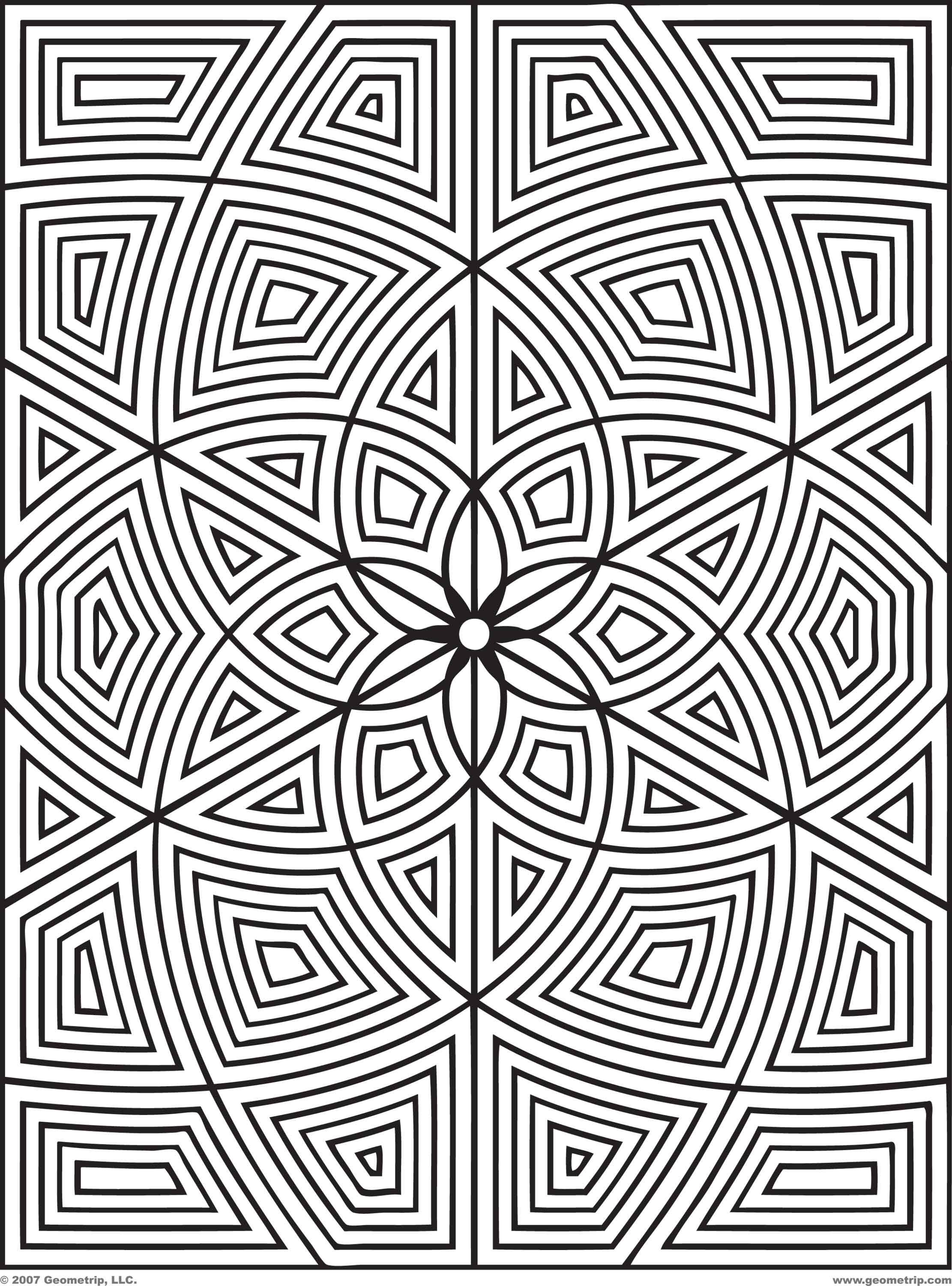 80+ Enchanting Fun Geometric Coloring Pages Printable