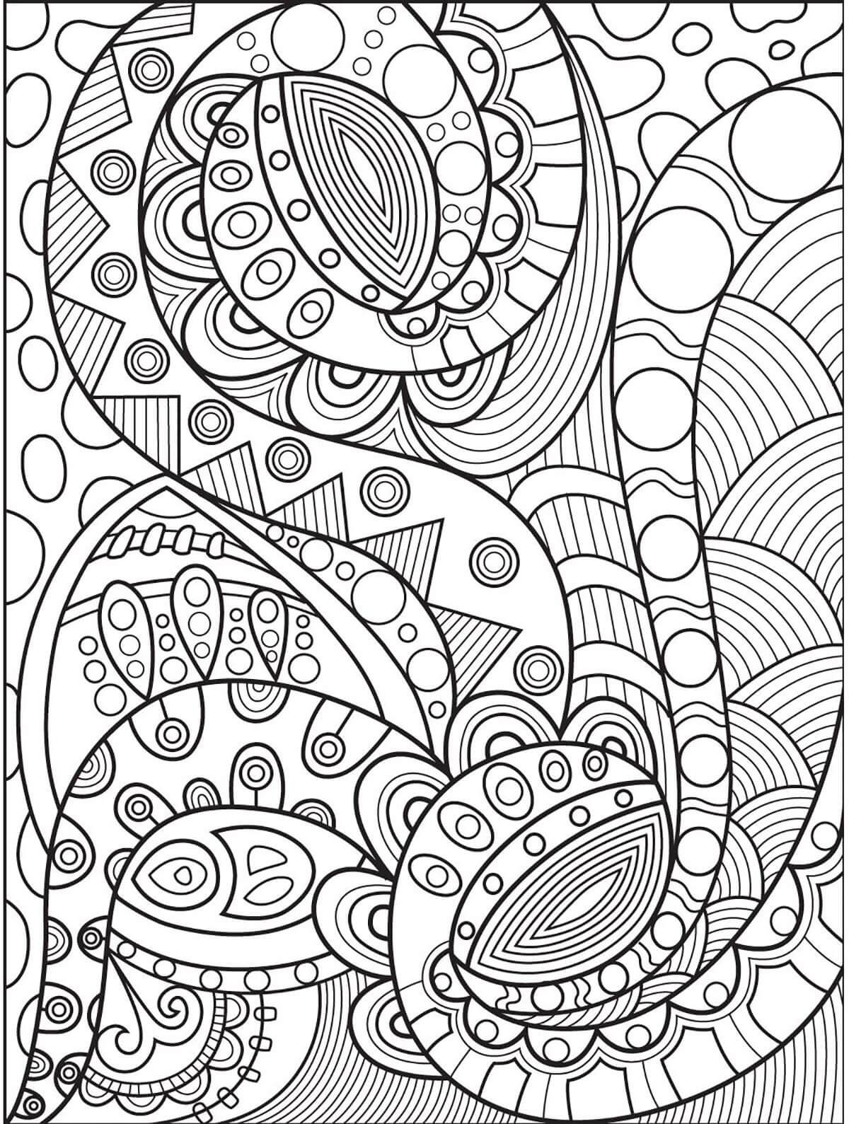 45+ Whimsical Abstract Nature Coloring Pages with Simple Outline