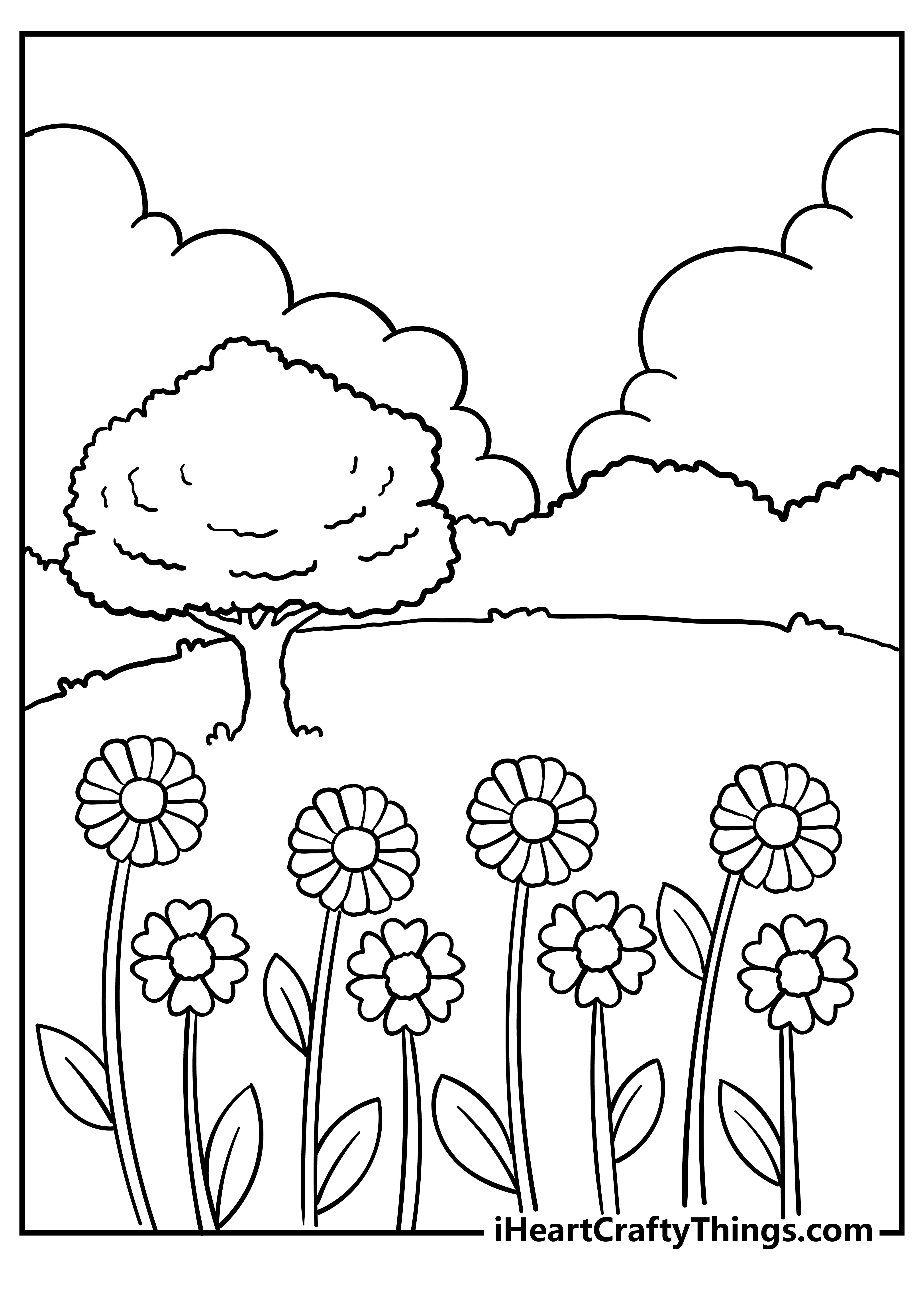 31+ Realistic Abstract Nature Coloring Pages with Simple Outline