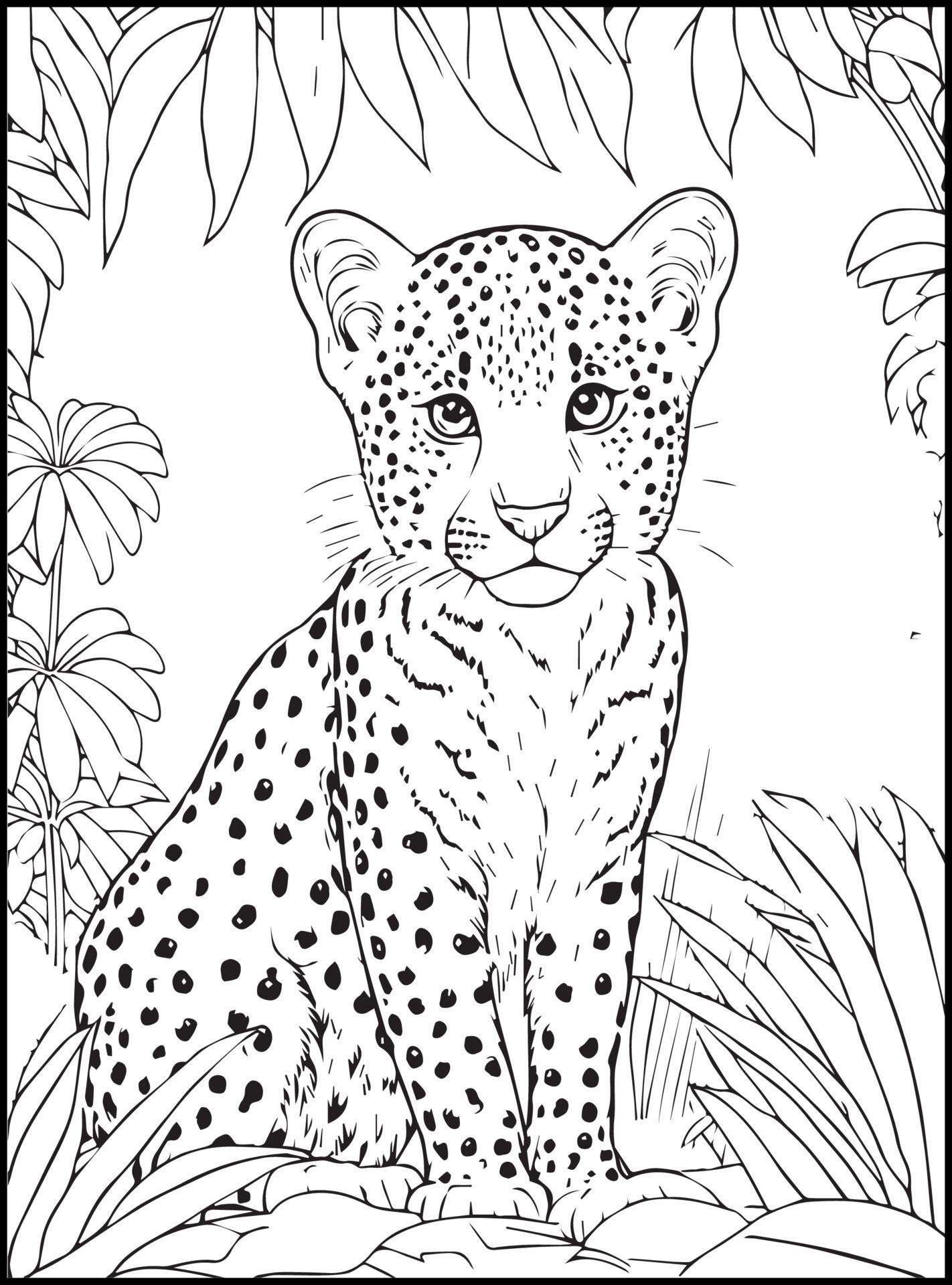 49+ Downloadable Detailed Coloring Pages of Animals with Simple Outline