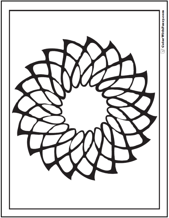 97+ Artistic Fun Geometric Coloring Pages Printable